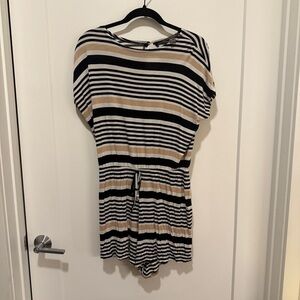 Primark Striped Short Sleeve Drawstring Romper Women’s Size 10